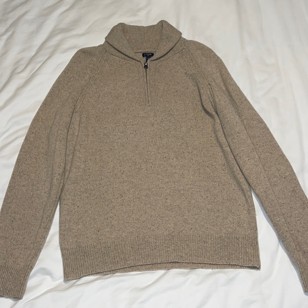 Jcrew Lambswool Quarterzip Sweater